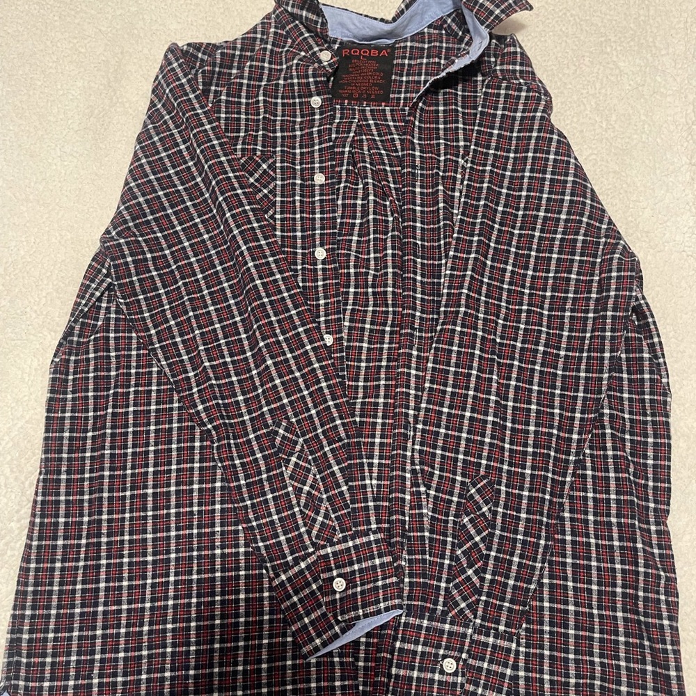 Mens dress flannel for sale. Worn handful of time.